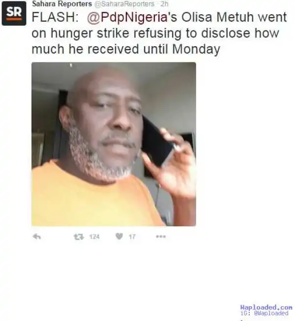 Photo: Olisa Metuh Goes On Hunger Strike, Grows Beard